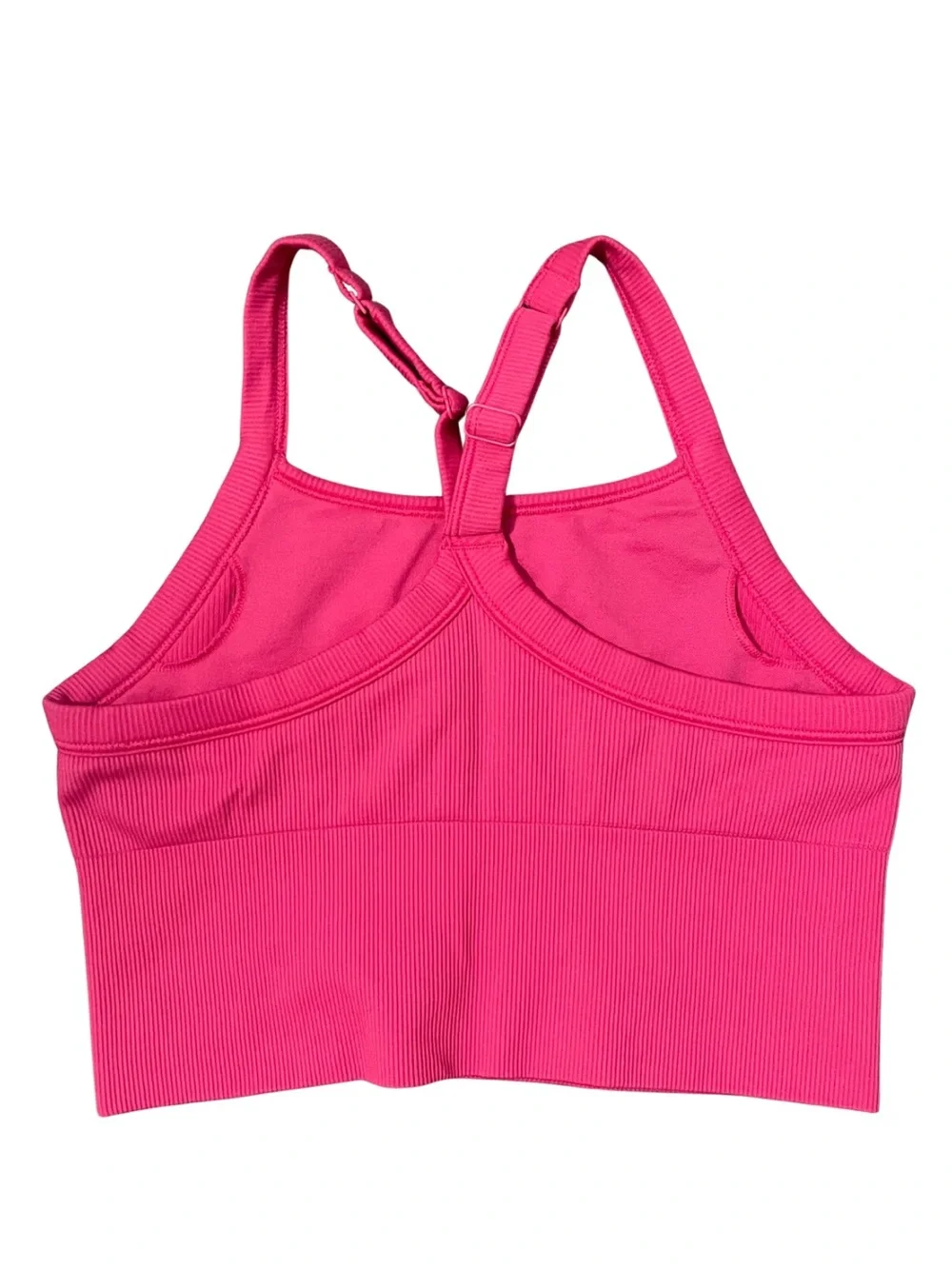 ALO Yoga Hot Pink Ribbed Sports Bra